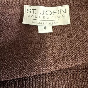 St. John Collection Rich Brown Knit Top